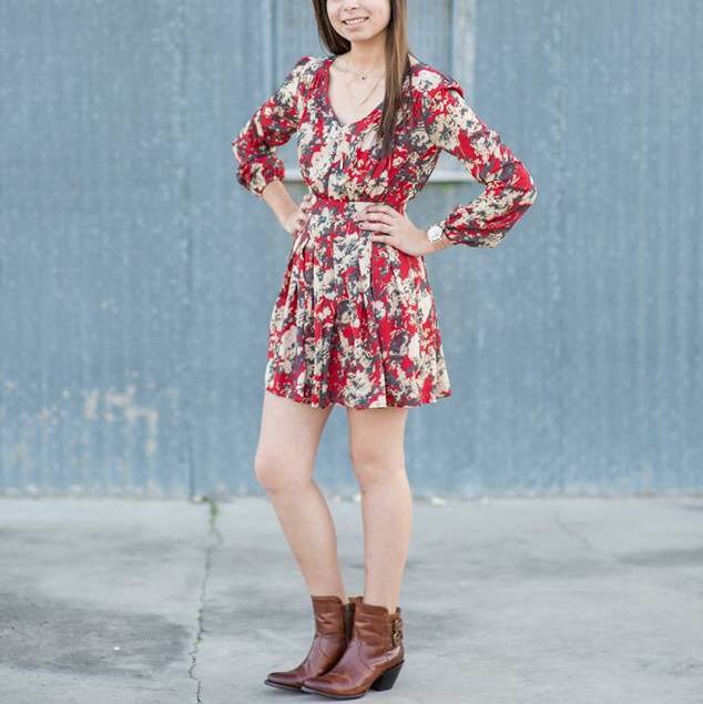 sundress and cowgirl boots