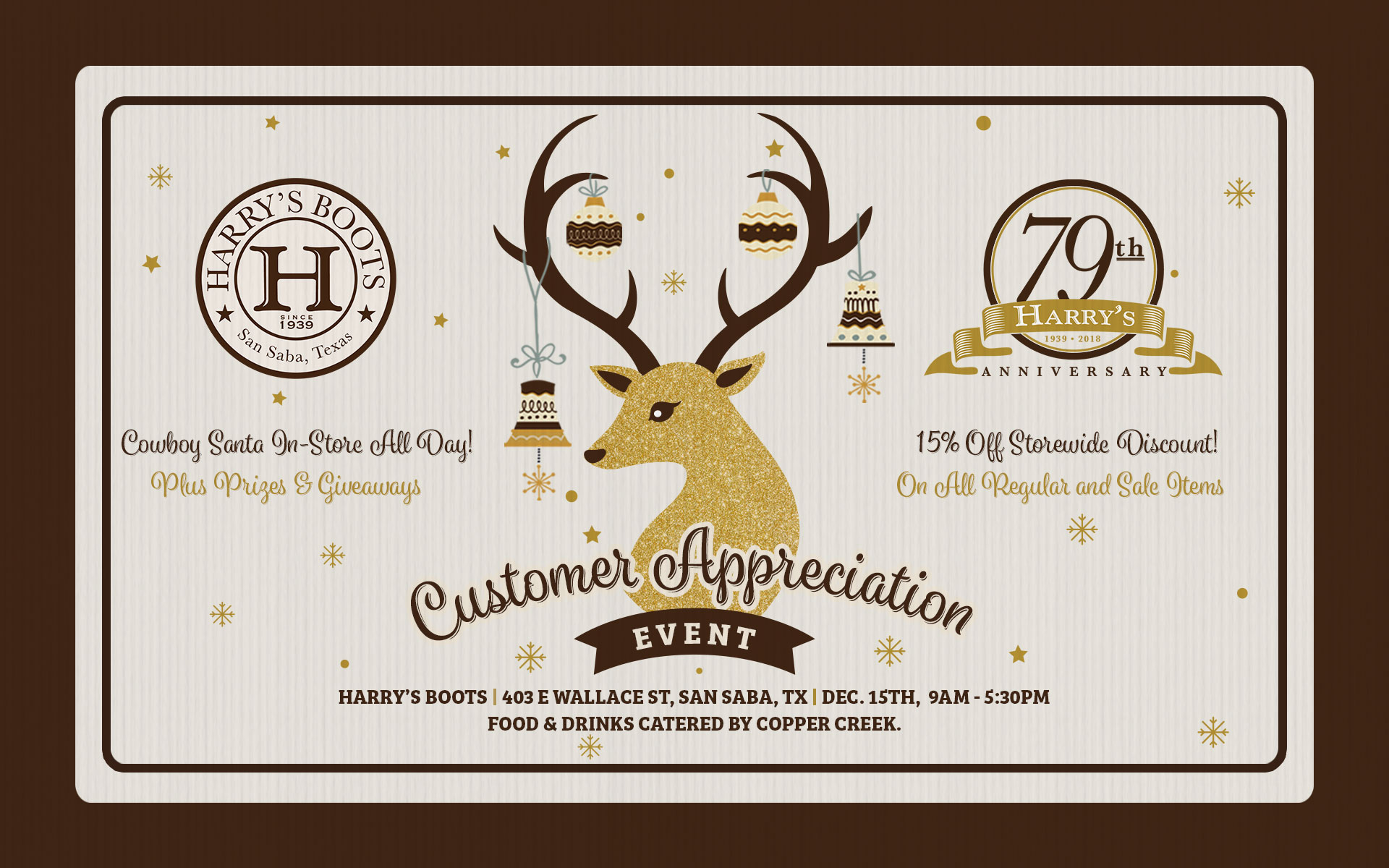 Harry’s Boots 79th Anniversary & Customer Appreciation Event